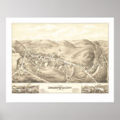 kaart van South Coventry, CT vanaf 1878 Poster (Voorkant)