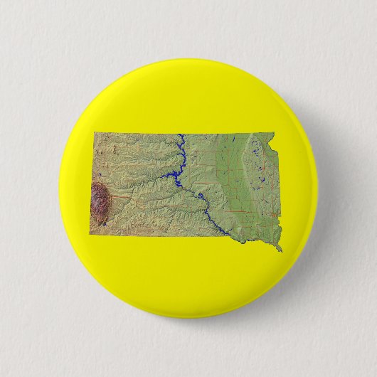 Kaart van South Dakota Button (Voorkant)