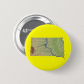 Kaart van South Dakota Button (Voorkant /achterkant)