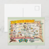 Kaart van South Dakota Groet (Voorkant / Achterkant)