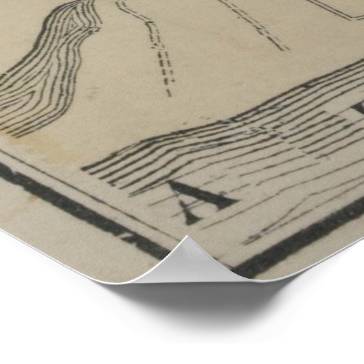  kaart van Southampton NY (1873) Poster (Hoek)