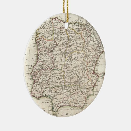  kaart van Spanje (1775) Keramisch Ornament (Rechts)