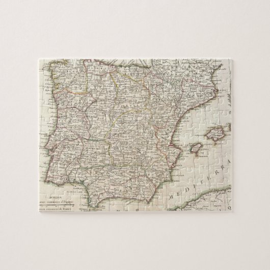 kaart van Spanje (1775) Legpuzzel (Horizontaal)