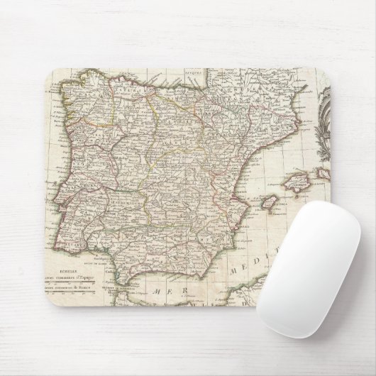  kaart van Spanje (1775) Muismat (Met muis)