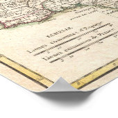  kaart van Spanje (1775) Poster (Hoek)