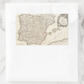 kaart van Spanje (1775) Rechthoekige Sticker (Tas)