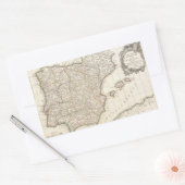 kaart van Spanje (1775) Rechthoekige Sticker (Envelop)