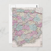 kaart van Spanje (1855) (Voorkant / Achterkant)