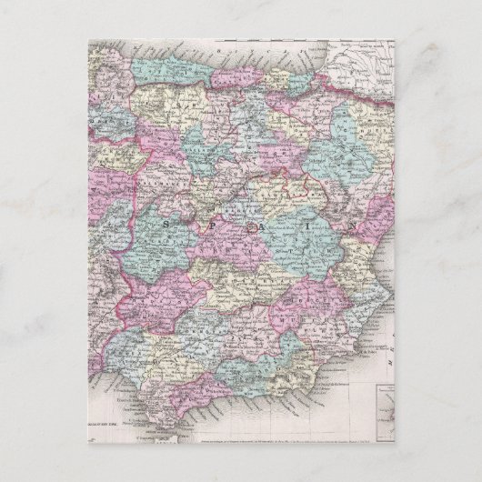 kaart van Spanje (1855) (Voorkant)