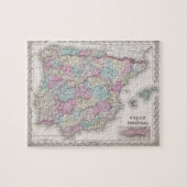 kaart van Spanje (1855) Legpuzzel (Horizontaal)