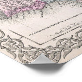  kaart van Spanje (1855) Poster (Hoek)