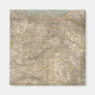 Kaart van Spanje en Portugal Atlas Magneet
