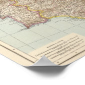 Kaart van Spanje en Portugal Poster (Hoek)