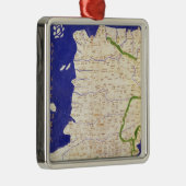 Kaart van Spanje en Portugal, van "Geographia" Metalen Ornament (Rechts)