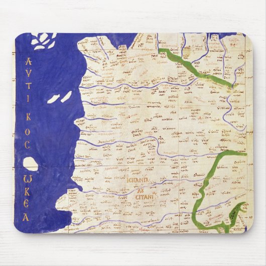 Kaart van Spanje en Portugal, van "Geographia" Muismat (Voorkant)