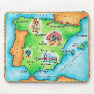 Kaart van Spanje Muismat