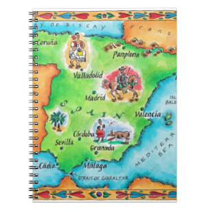 Kaart van Spanje Notitieboek
