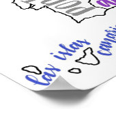 Kaart van Spanje Poster (Hoek)