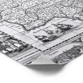 Kaart van Spanje Poster (Hoek)