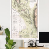  kaart van Sparta Griekenland (1783) Poster (Thuiskantoor)