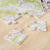  kaart van Spartanburg South Carolina (1949) Legpuzzel (Zijkant)