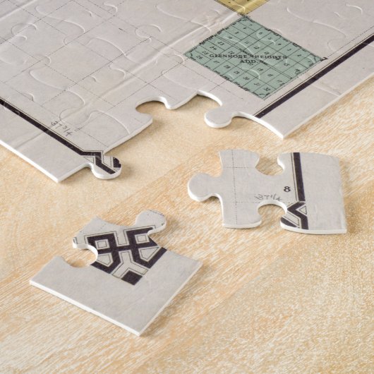  kaart van Spokane WA (1910) Legpuzzel (Zijkant)