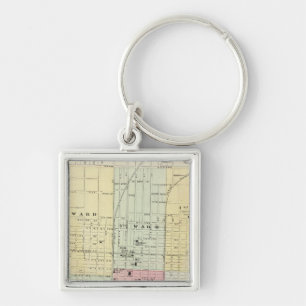 Kaart van Springfield City Sleutelhanger
