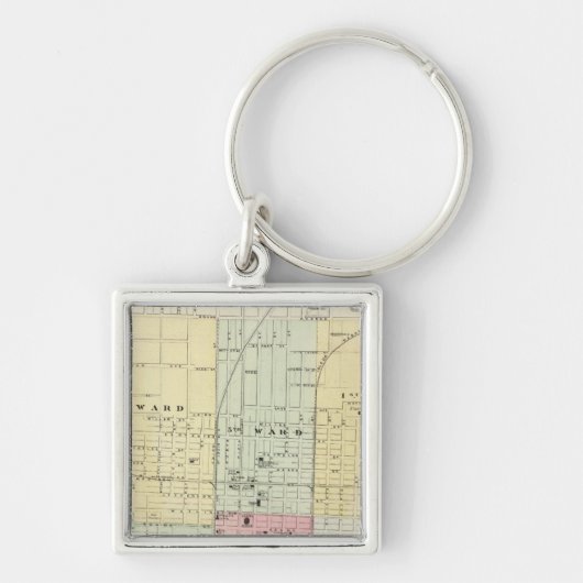 Kaart van Springfield City Sleutelhanger (Voorkant)