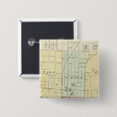Kaart van Springfield City Vierkante Button 5,1 Cm (Voorkant /achterkant)