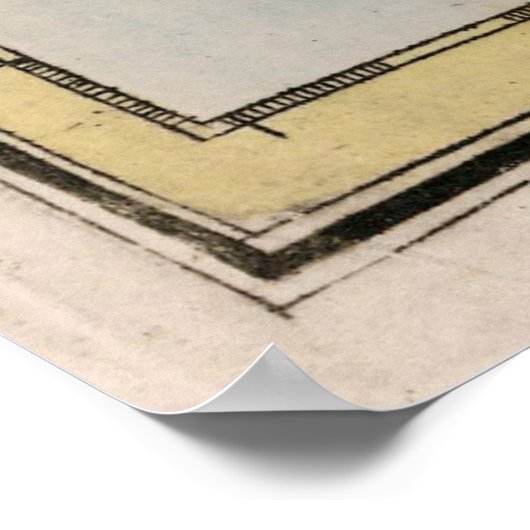 kaart van Sri Lanka (1801) Poster (Hoek)