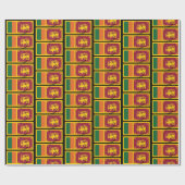 Kaart van SRI LANKA | Sri Lankaanse vlag Cadeaupapier (Vlak)