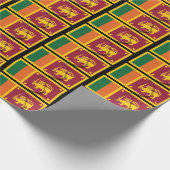 Kaart van SRI LANKA | Sri Lankaanse vlag Cadeaupapier (Hoek)