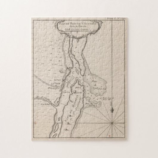 kaart van St. Augustine FL (1764) Legpuzzel (Verticaal)
