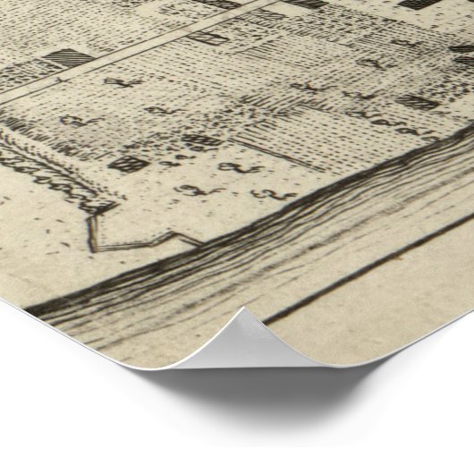  kaart van St. Augustine FL (1764) Poster (Hoek)