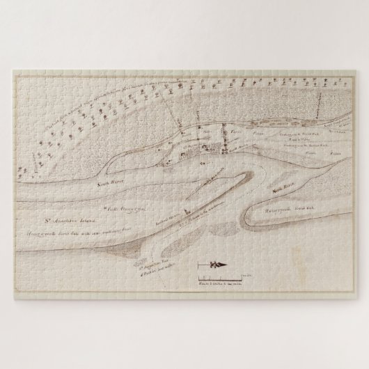  kaart van St. Augustine FL (1819) Legpuzzel (Horizontaal)