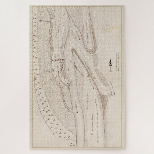 kaart van St. Augustine FL (1819) Legpuzzel (Verticaal)