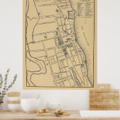  kaart van St. Augustine FL (1889) Poster (Keuken)