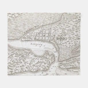  kaart van St. Augustine Florida (1763) Fleece Deken