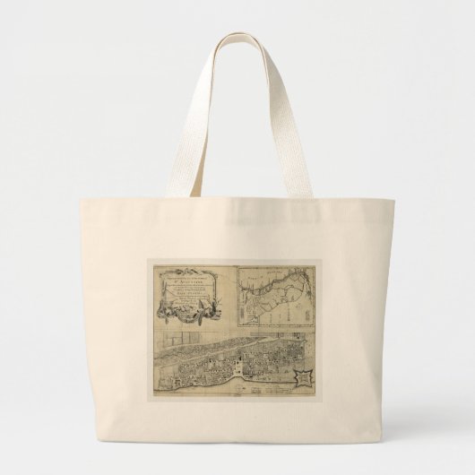 Kaart van St. Augustine Florida (1764) Grote Tote Bag (Voorkant)