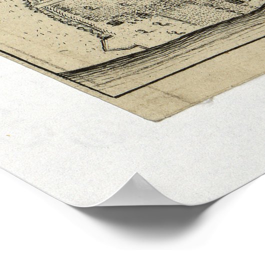 Kaart van St. Augustine Florida (1764) Poster (Hoek)