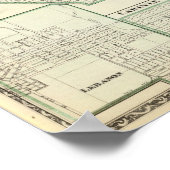 Kaart van St Clair County, Libanon en Carlyle Poster (Hoek)