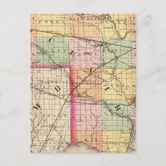 Kaart van St Clair County, Michigan (Voorkant)