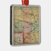 Kaart van St Clair County, Michigan Metalen Ornament (Rechts)