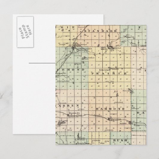 Kaart van St. Croix County (Voorkant / Achterkant)