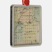 Kaart van St. Croix County Metalen Ornament (Rechts)