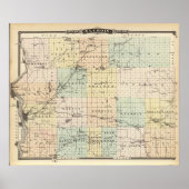 Kaart van St. Croix County Poster (Voorkant)