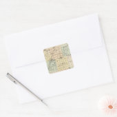 Kaart van St. Croix County Vierkante Sticker (Envelop)