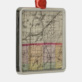 Kaart van St Joseph County, Michigan Metalen Ornament (Rechts)