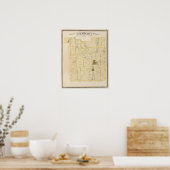 Kaart van St Joseph County Poster (Keuken)