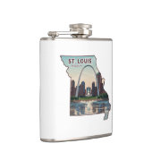 Kaart van St. Louis Missouri Heupfles (Rechts)